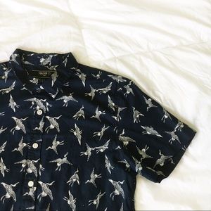 F21 Crane Button Down Shirt